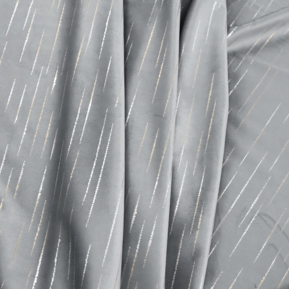 Ткань 1 м/п Однотонная бархат 280 см цвет серый от компании ИП Фомичев - фото 1