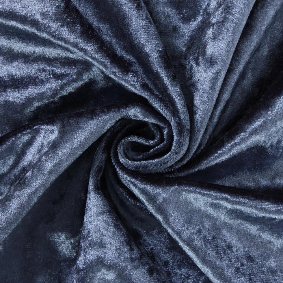 Ткань 1 п/м «Тюдор» велюр 280 см цвет серо-синий от компании ИП Фомичев - фото 1