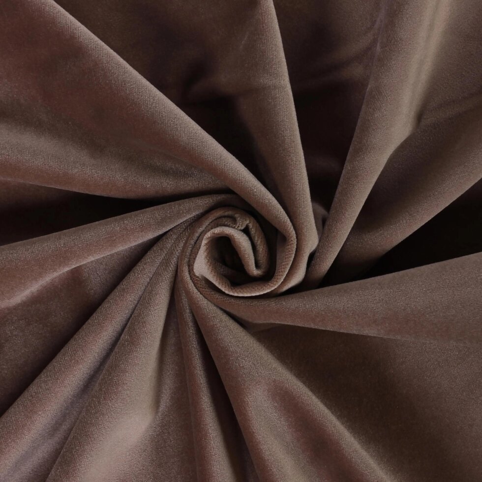 Ткань бархат 150 см цвет коричневый от компании ИП Фомичев - фото 1