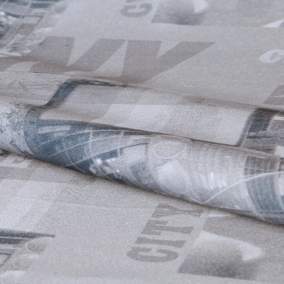 Ткань «Город-газета» 1 п/м 280 см цвет серый от компании ИП Фомичев - фото 1