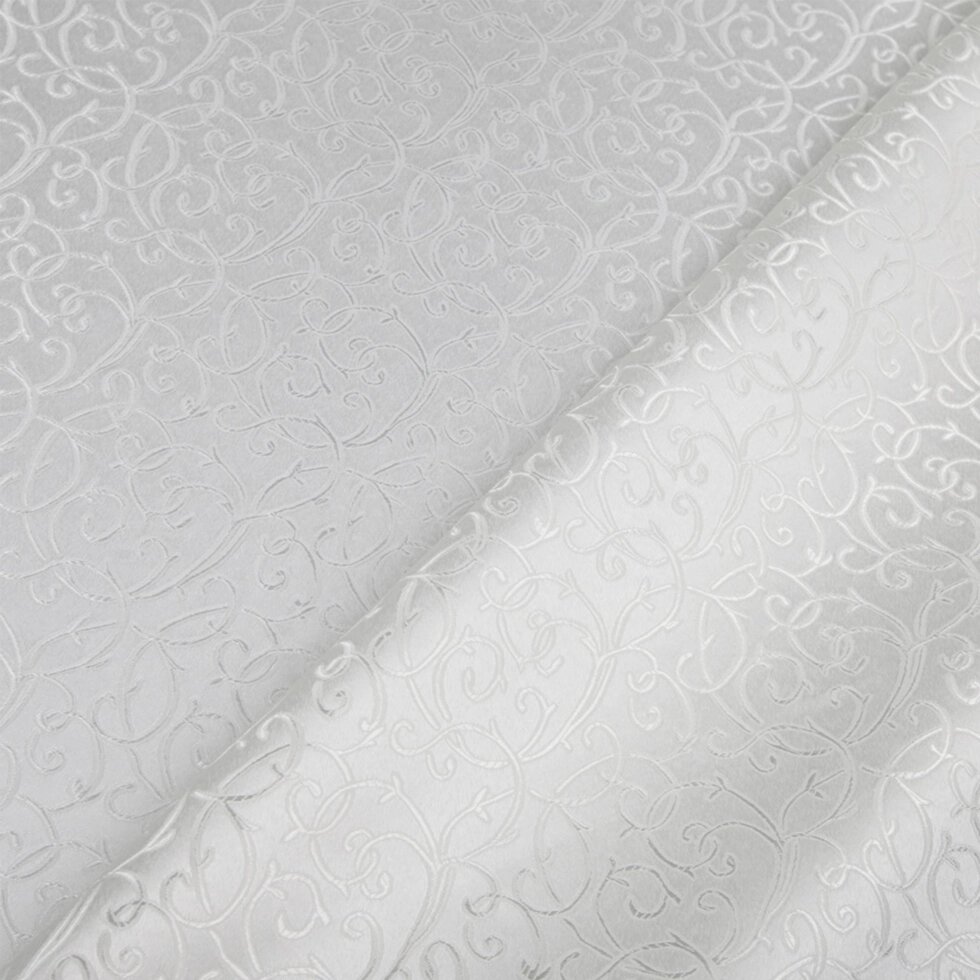 Ткань скатертная 1 м/п Вензеля 280 см цвет белый от компании ИП Фомичев - фото 1