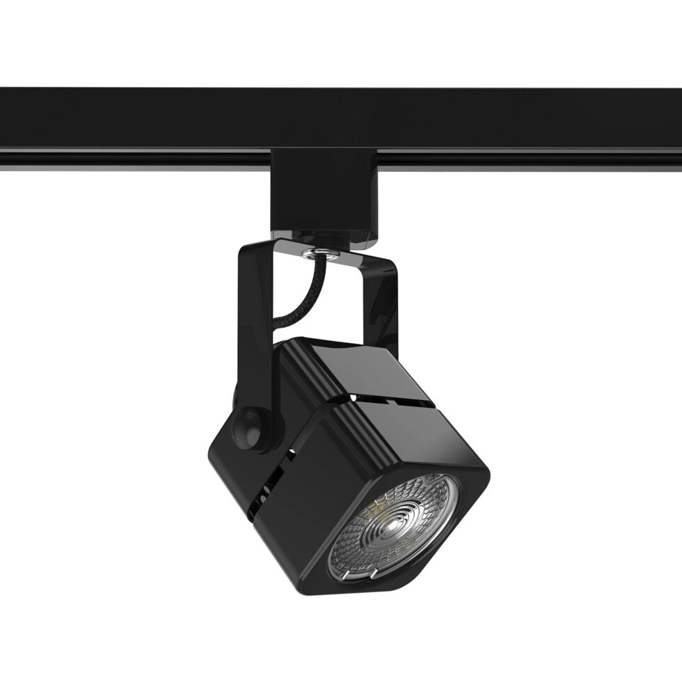 Трековый светильник Gauss со сменной лампой GU10 50 Вт 2 м? форма куб цвет чёрный от компании ИП Фомичев - фото 1