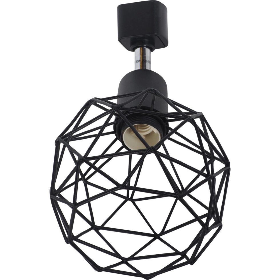 Трековый светильник «Spiro» со сменной лампой E14 40 Вт, 2 м?, цвет черный от компании ИП Фомичев - фото 1