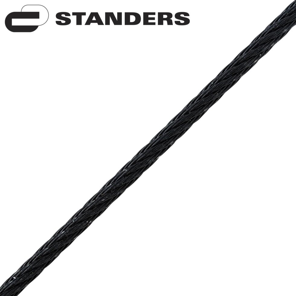 Трос стальной оцинкованный Standers DIN 3055 2 мм 10 м, цвет черный от компании ИП Фомичев - фото 1