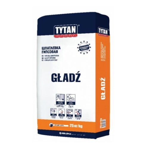 Tytan шпаклевка гипсовая GLADZ (25кг) от компании ИП Фомичев - фото 1