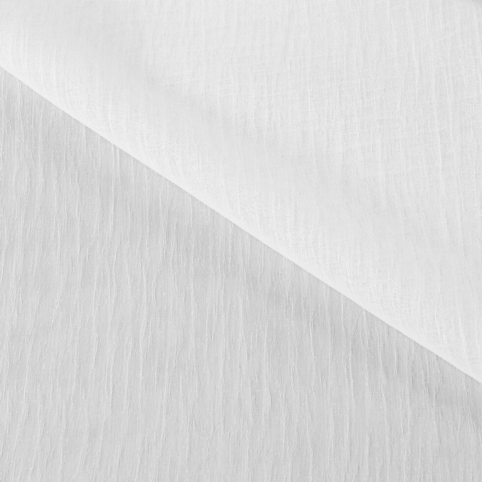 Тюль 1 м/п Однотонный креп 300 см цвет белый от компании ИП Фомичев - фото 1