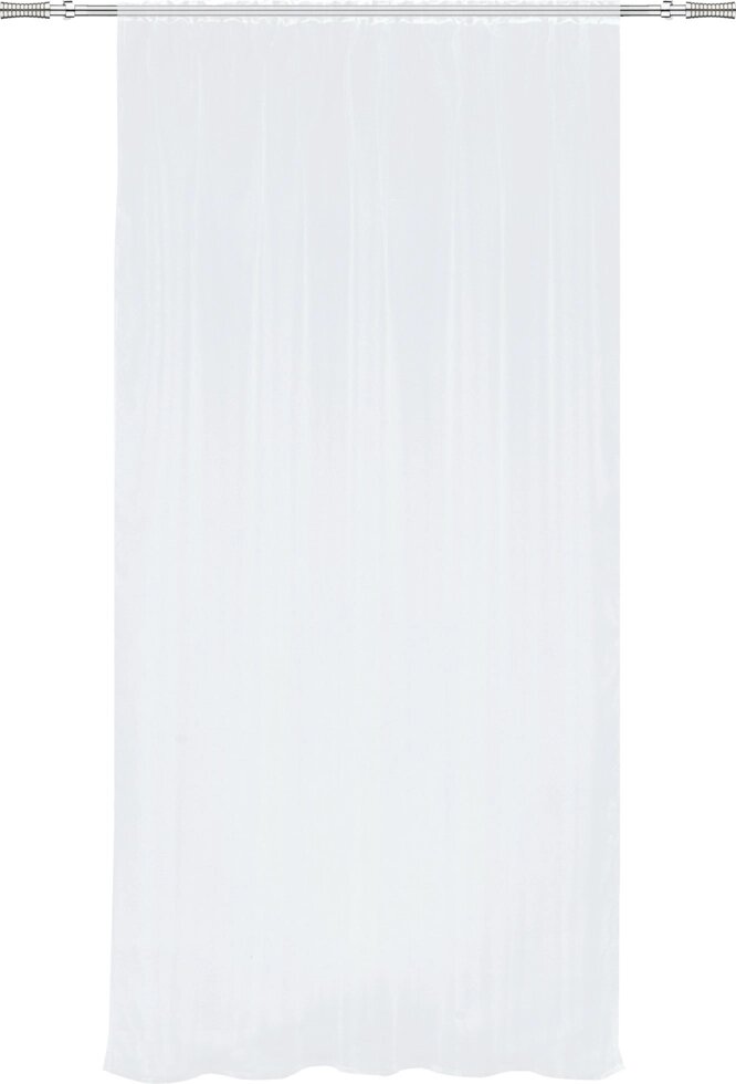 Тюль на ленте, 140x260 см, однотон, цвет белый от компании ИП Фомичев - фото 1