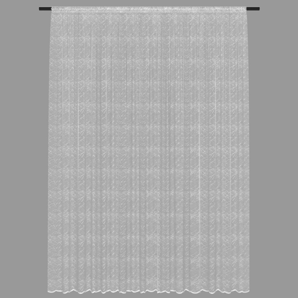 Тюль на ленте Элис 250x260 см цвет белый от компании ИП Фомичев - фото 1