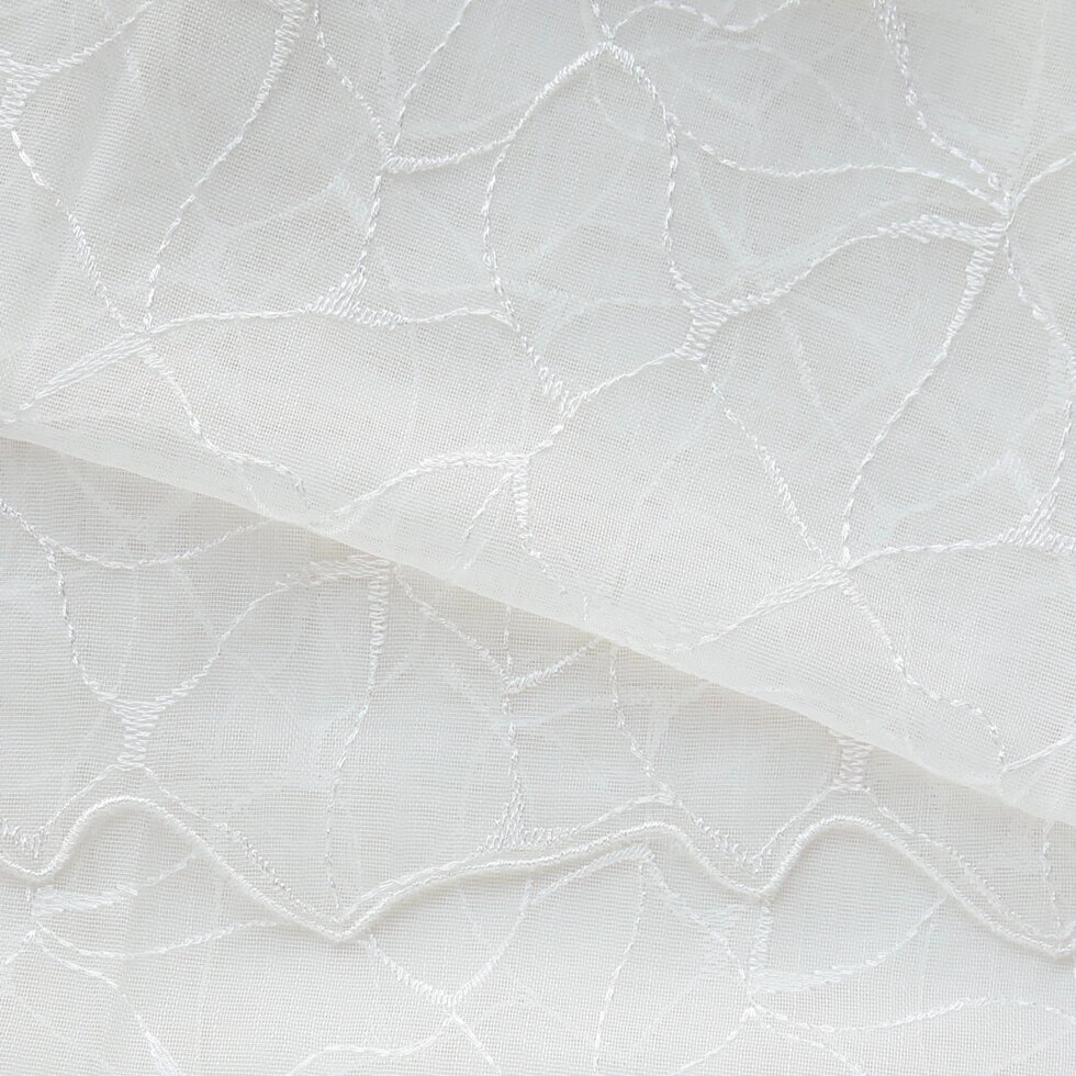 Тюль на ленте «Геометрия» 300x280 см цвет белый от компании ИП Фомичев - фото 1