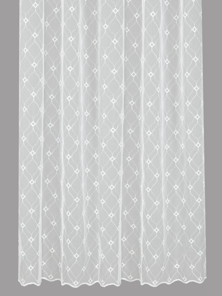 Тюль на ленте «Ромбик» 300x280 см цвет белый от компании ИП Фомичев - фото 1