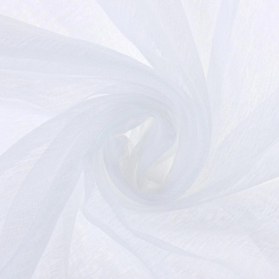 Тюль однотонная «Кристаллон» 280 см цвет белый от компании ИП Фомичев - фото 1