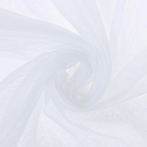 Тюль однотонная «Кристаллон» 280 см цвет белый