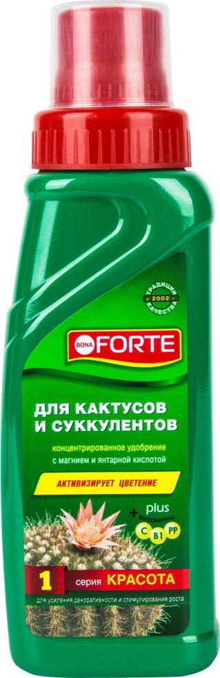 Удобрение «Bona Forte» для кактусов/суккулентов и алоэ 0.285 л от компании ИП Фомичев - фото 1