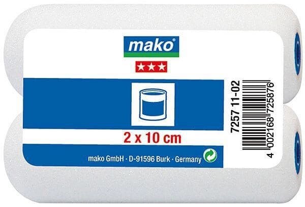 Валик МАКО сменный пена-полиэстер mako poren superfein 10см в пакете 2-шт 725711-02 от компании ИП Фомичев - фото 1