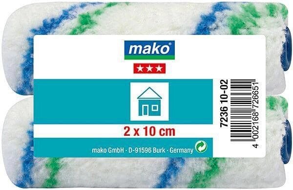 Валик MAKO сменный полиэстер (для рукоятки 6мм) 10см 2 шт в пакете 723610-02/723611-02 от компании ИП Фомичев - фото 1