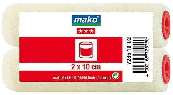 Валик MAKO сменный велюр (для рукоятки 6мм) 10см 2 шт. в пакете 728510-02/728511-02 от компании ИП Фомичев - фото 1