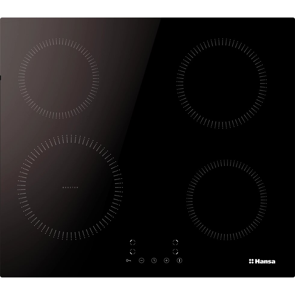 Варочная панель индукционная Hansa BHI683200, 4 конфорки, 59х52 см, цвет черный от компании ИП Фомичев - фото 1