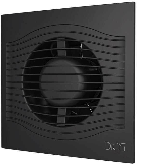 Вентилятор ЭРА осевой вытяжной с обратным клапаном D 100, декор SLIM 4C Matt black от компании ИП Фомичев - фото 1