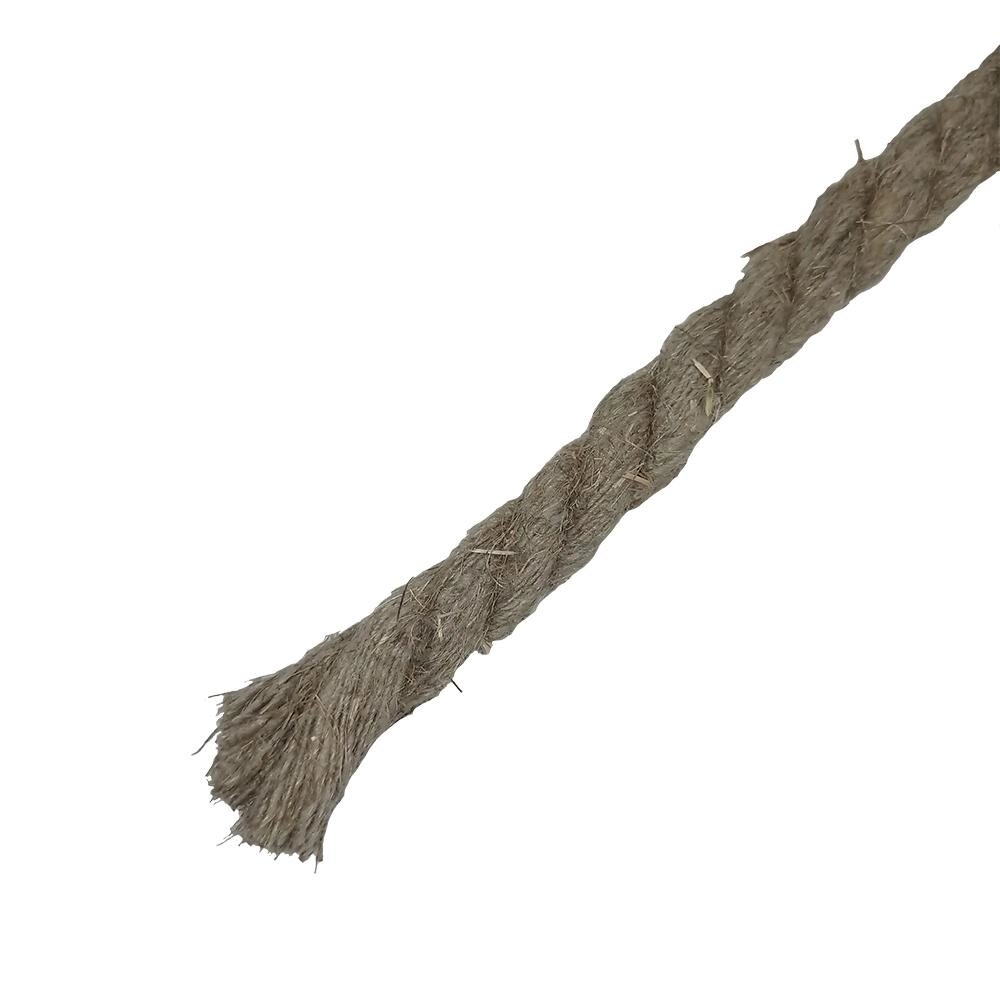 Веревка льняная Сибшнур 14 мм цвет коричневый, 20 м/уп. от компании TOO RT UNIVERSAL GROUP - фото 1