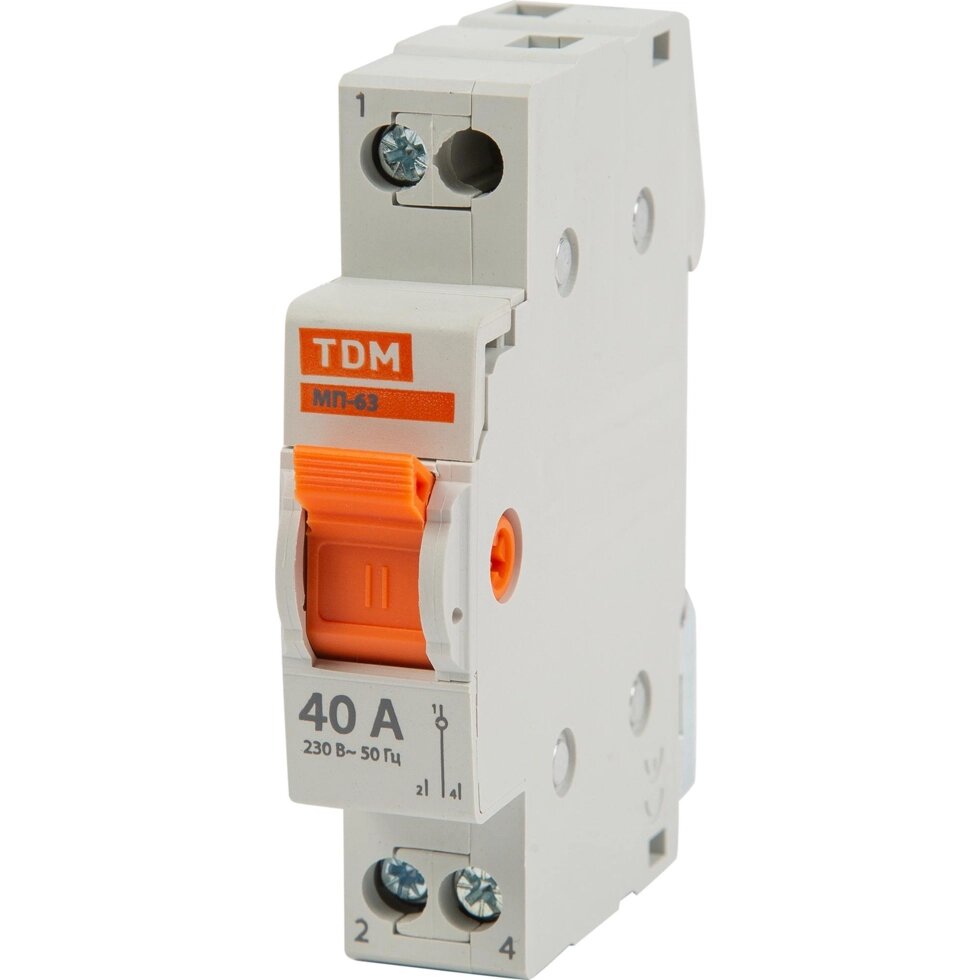 Выключатель нагрузки TDM Electric МП-63 1P 40 А трёхпозиционный от компании ИП Фомичев - фото 1