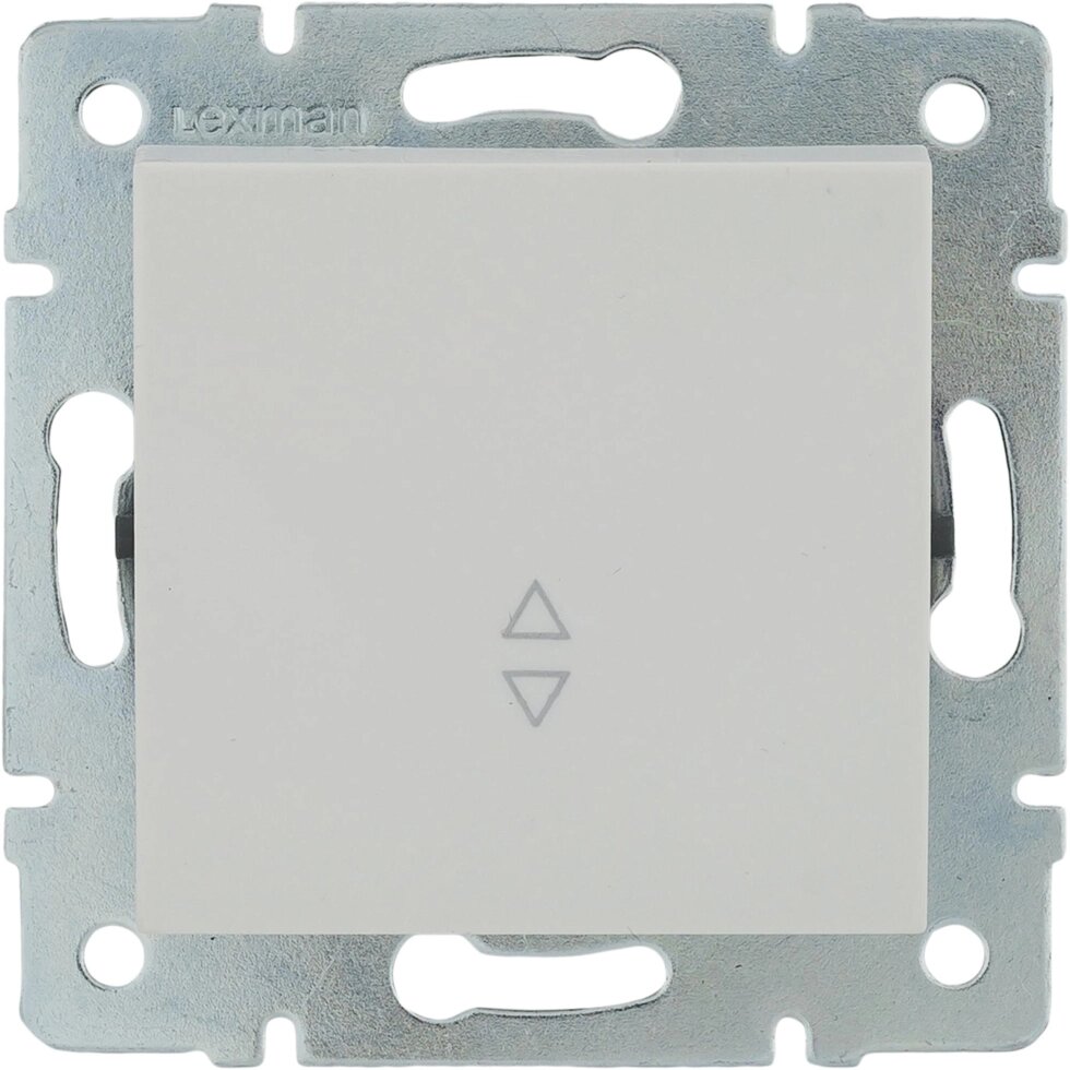 Выключатель проходной встраиваемый Lexman Виктория 1 клавиша, цвет белый от компании ИП Фомичев - фото 1