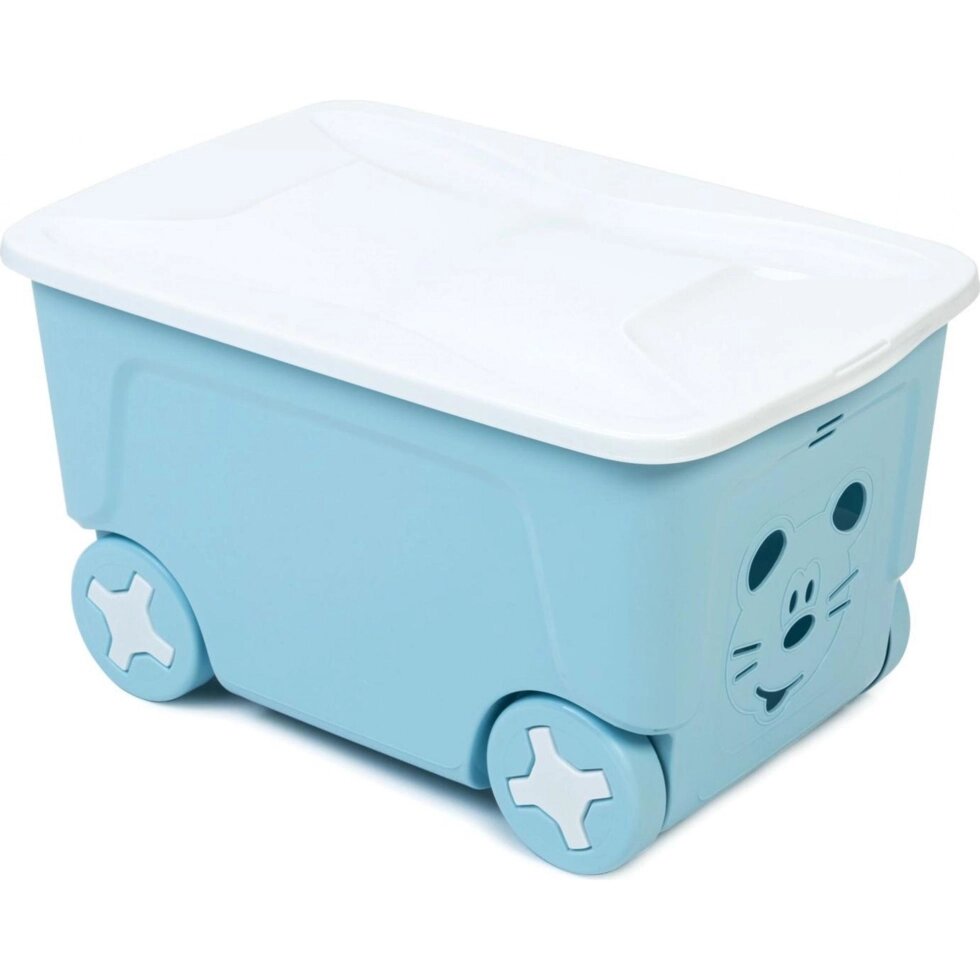 Ящик детский на колесах 50 л цвет голубой от компании ИП Фомичев - фото 1