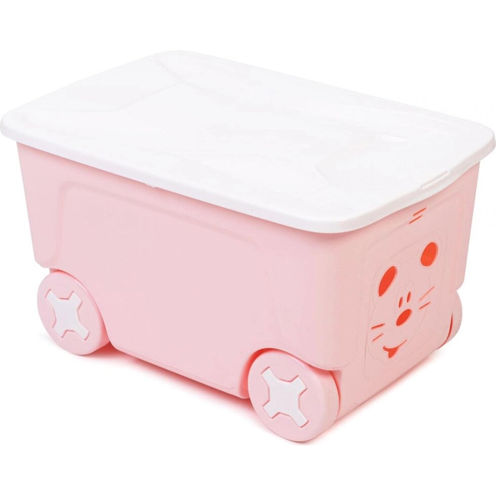 Ящик детский на колесах 50 л цвет розовый от компании ИП Фомичев - фото 1