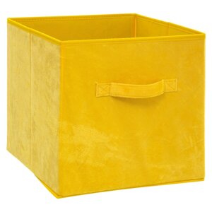 Ящик для хранения 5Five L 31х31 см желтый вельвет 160455D