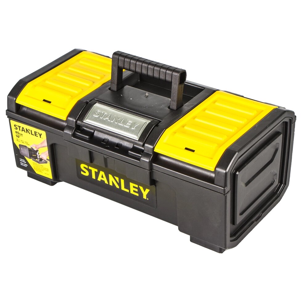 Ящик для инструмента Stanley 390х215х165 мм, пластик, цвет чёрный/жёлтый от компании ИП Фомичев - фото 1