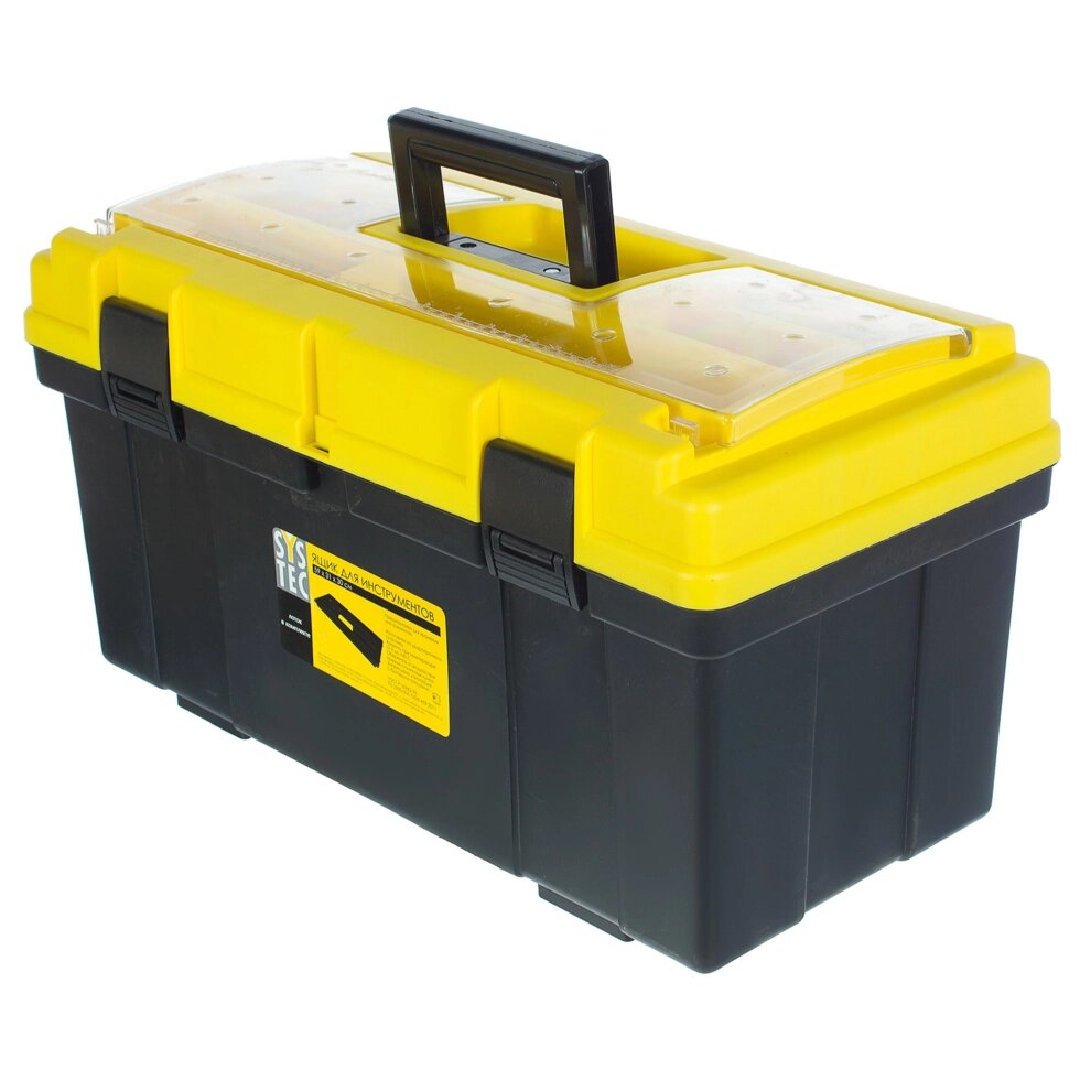 Ящик для инструмента Systec 290х300х590 мм, пластик, цвет чёрно-жёлтый от компании ИП Фомичев - фото 1