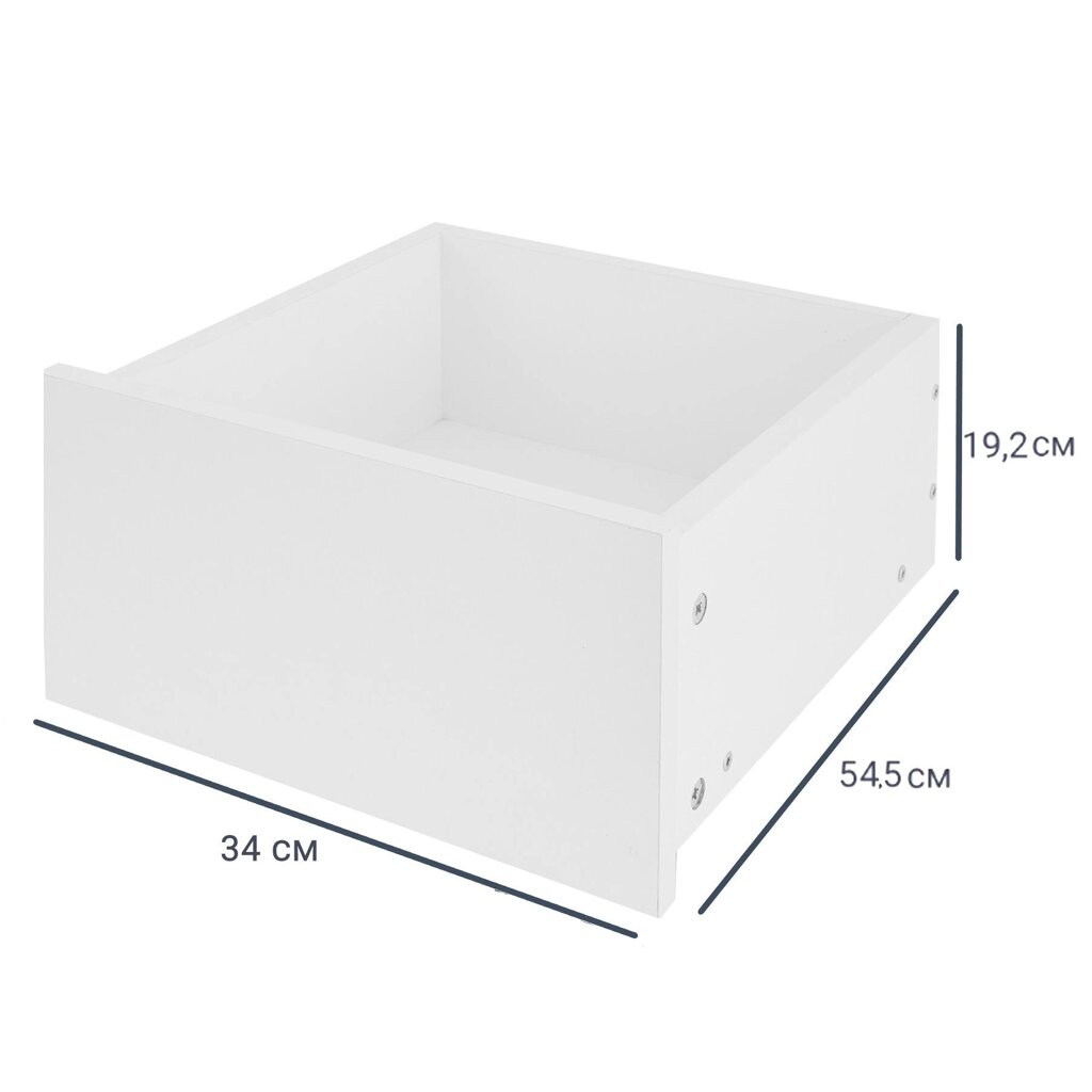 Ящик для шкафа Лион 34x54.5x19.2 см ЛДСП цвет белый от компании ИП Фомичев - фото 1