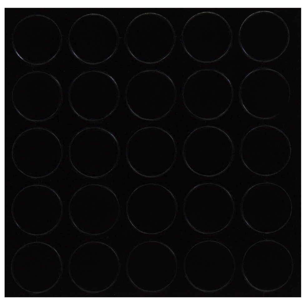 Заглушка самоклеящаяся 14 мм меламин цвет черный, 25 шт. от компании ИП Фомичев - фото 1