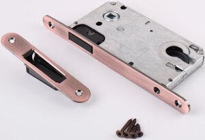 Защёлка под цилиндр магнитный EDS-50-85 KEY, с ключом, цвет медь