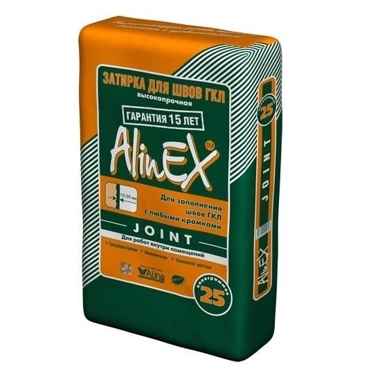 Затирка ALINEX для швов гипсокартона ДЖОИНТ Joint Compound 5кг от компании ИП Фомичев - фото 1
