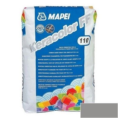 Затирка для швов MAPEI KERACOLOR FF 112 (2кг) серый 5N11202A от компании ИП Фомичев - фото 1