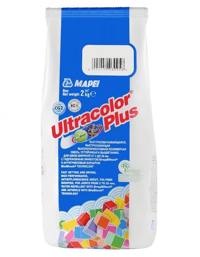 Затирка для швов MAPEI ULTRACOLOR PLUS 103  (2кг) 6010302 от компании ИП Фомичев - фото 1