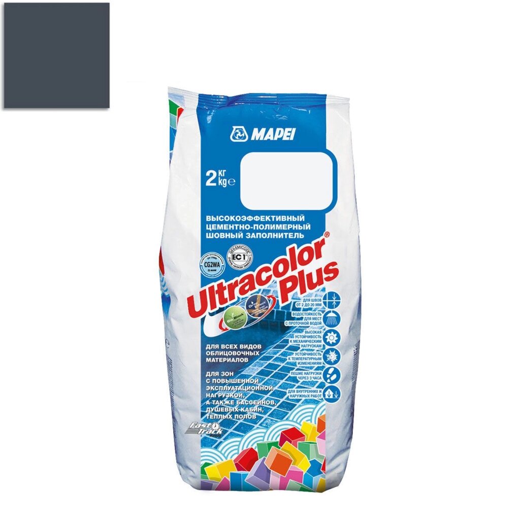 Затирка для швов MAPEI Ultracolor Plus № 61/2кг (Гранатовый) от компании ИП Фомичев - фото 1