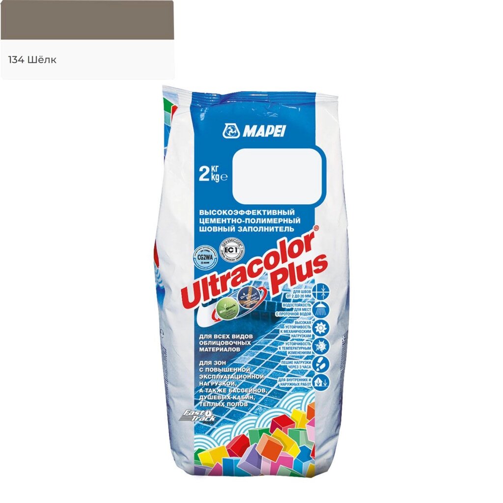 Затирка для швов MAPEI Ultracolor Plus №134/2кг (Шелк) от компании ИП Фомичев - фото 1