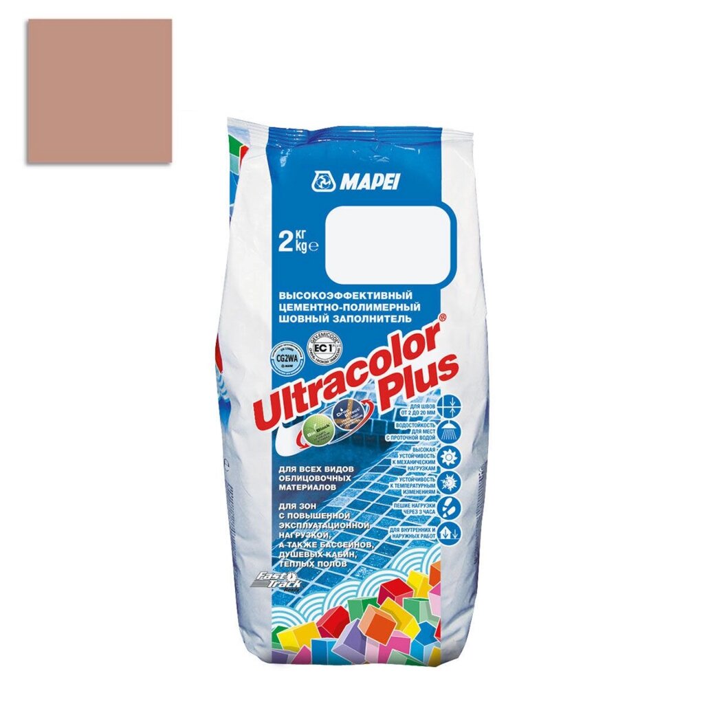 Затирка для швов MAPEI Ultracolor Plus №140/2кг (Красный коралл) от компании ИП Фомичев - фото 1