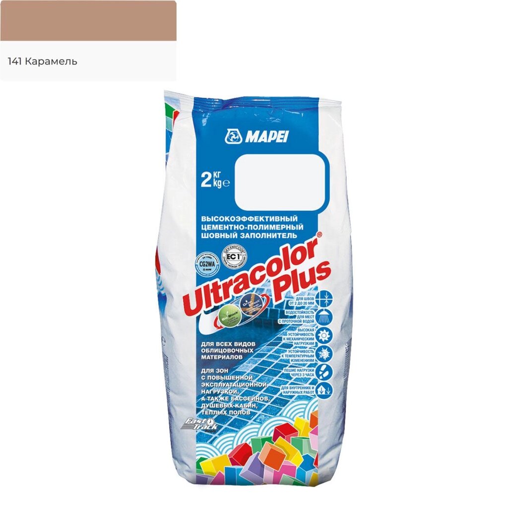 Затирка для швов MAPEI Ultracolor Plus №141/2кг (Карамель) от компании ИП Фомичев - фото 1