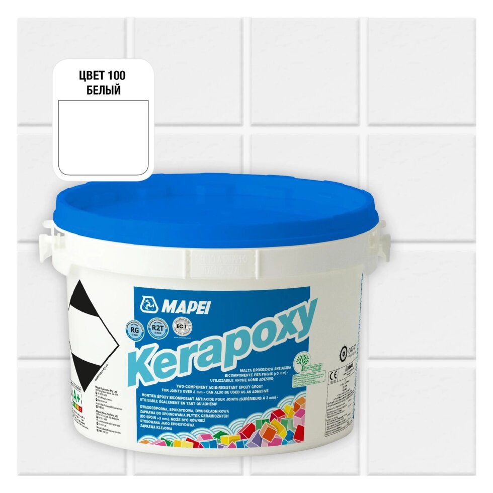 Затирка эпоксидная Mapei Kerapoxy N. 100 цвет белый 2 кг от компании ИП Фомичев - фото 1
