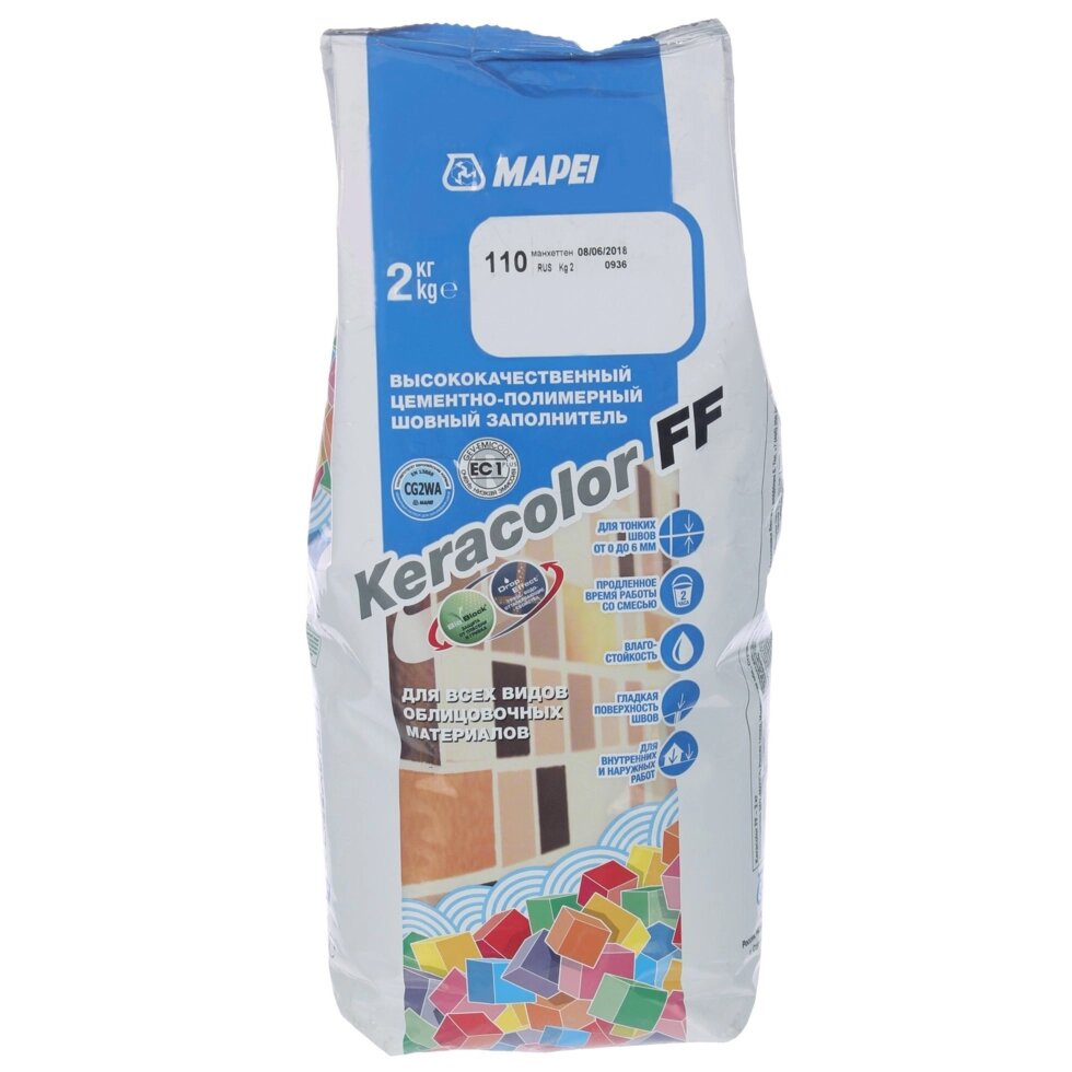 Затирка Mapei Keracolor FF 110 цвет манхеттен 2000 2 кг от компании ИП Фомичев - фото 1