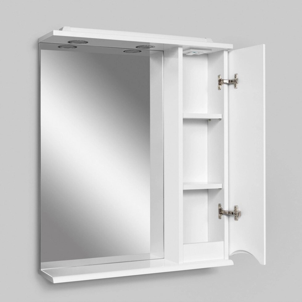 Зеркало AM. PM  Like, частично-зеркальный шкаф, правый, 65 см, с подсв. белый, глянец M80MPR0651WG от компании ИП Фомичев - фото 1