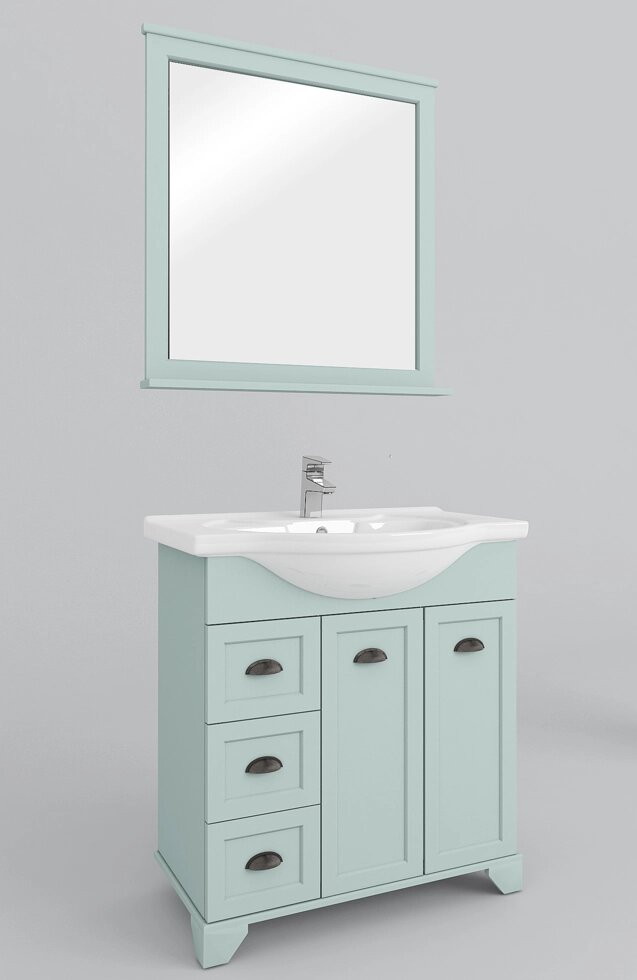 Зеркало Aquaton «Шарм» 75 см, цвет зелёный от компании ИП Фомичев - фото 1