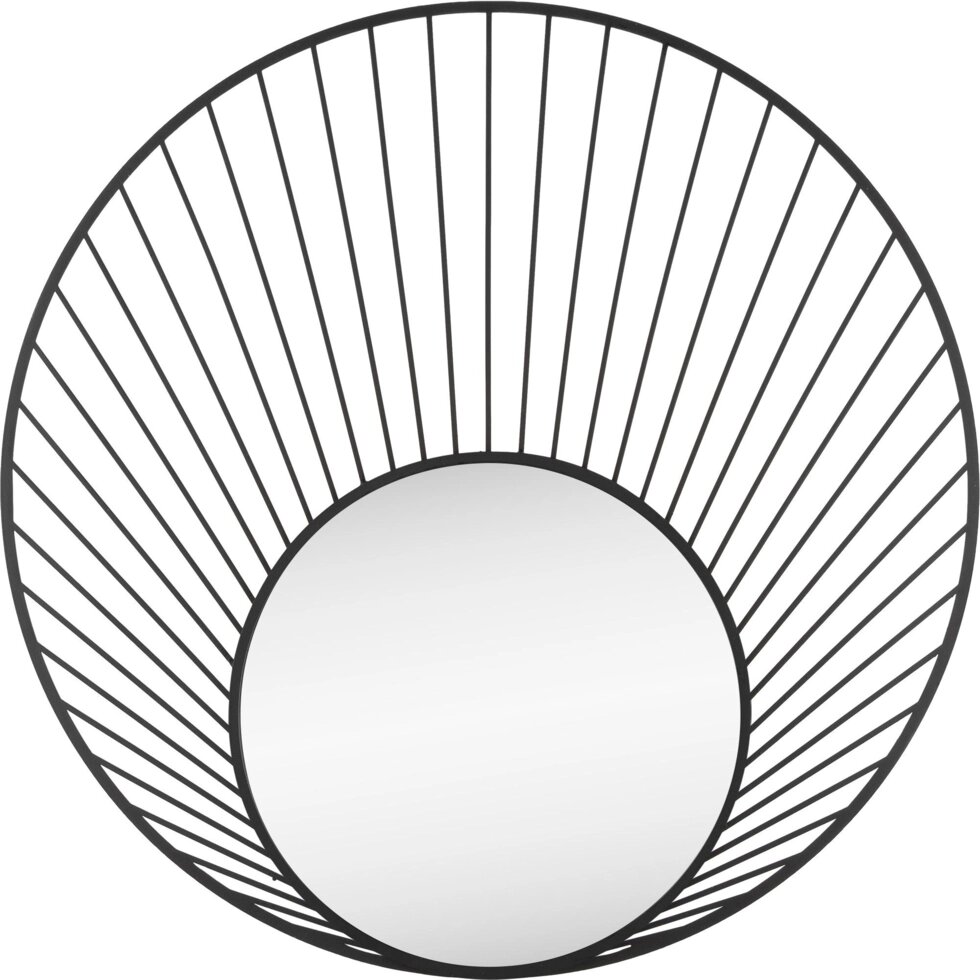 Зеркало декоративное Inspire Palm, круг, 50 см, цвет чёрный от компании ИП Фомичев - фото 1