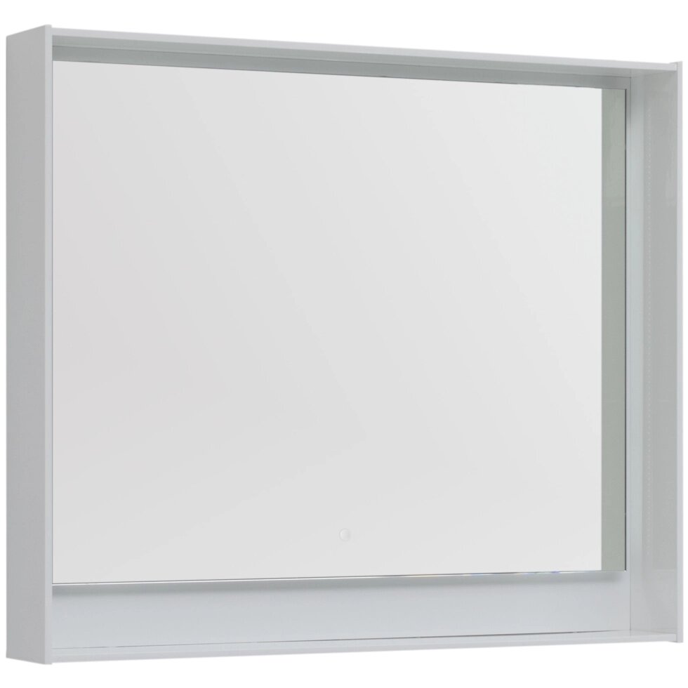 Зеркало с подсветкой «Мокка» 100 см, цвет белый глянец от компании ИП Фомичев - фото 1