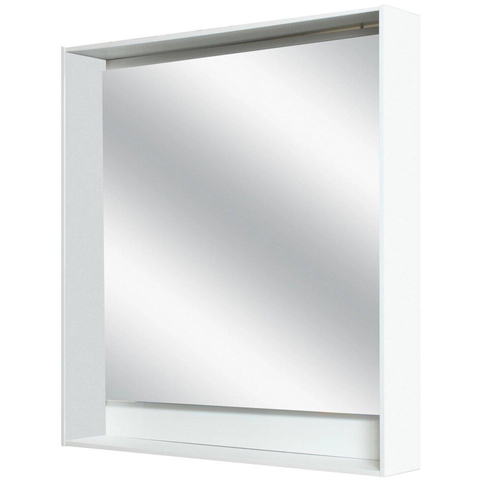 Зеркало с подсветкой «Мокка» 80 см, цвет белый глянец от компании ИП Фомичев - фото 1