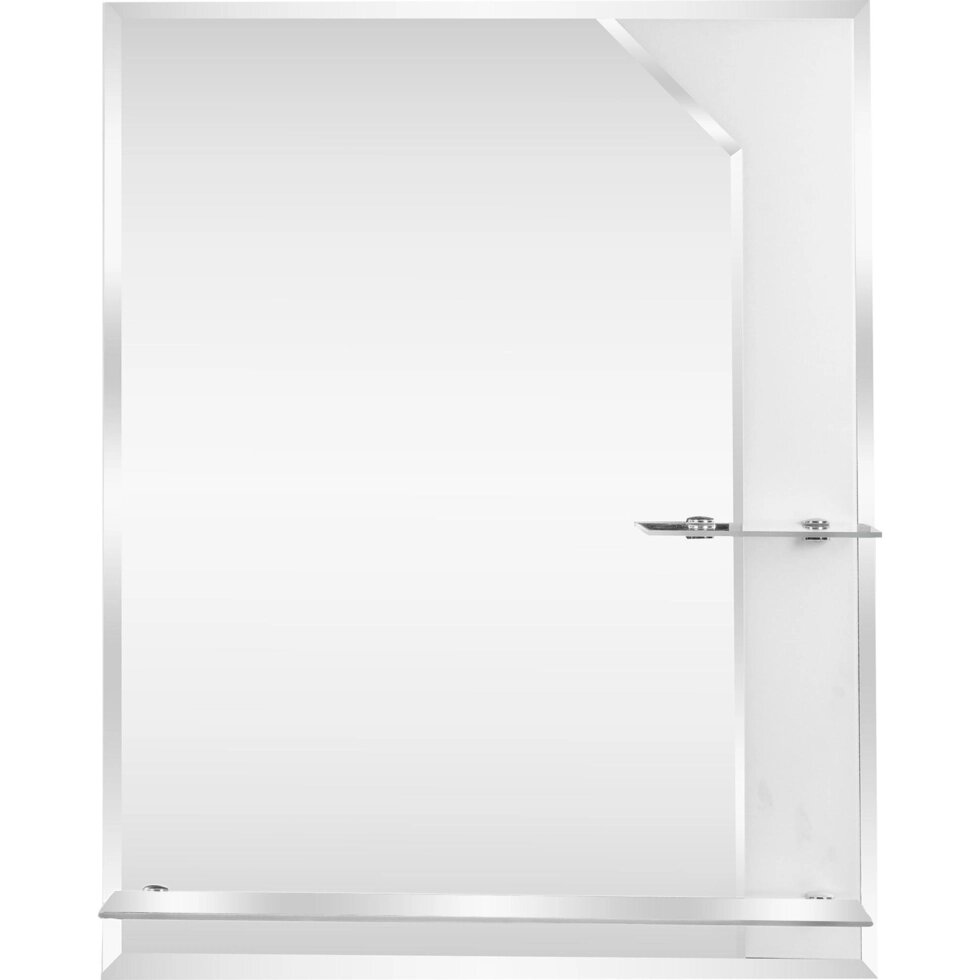 Зеркало с полкой «Бали» 54х68 см цвет белый от компании ИП Фомичев - фото 1