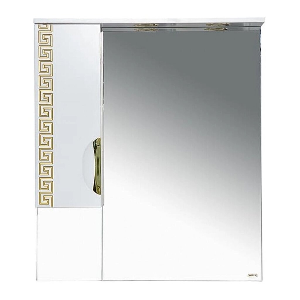 Зеркало-шкаф Mysti Престиж - 80 (левое) золотая патина от компании ИП Фомичев - фото 1