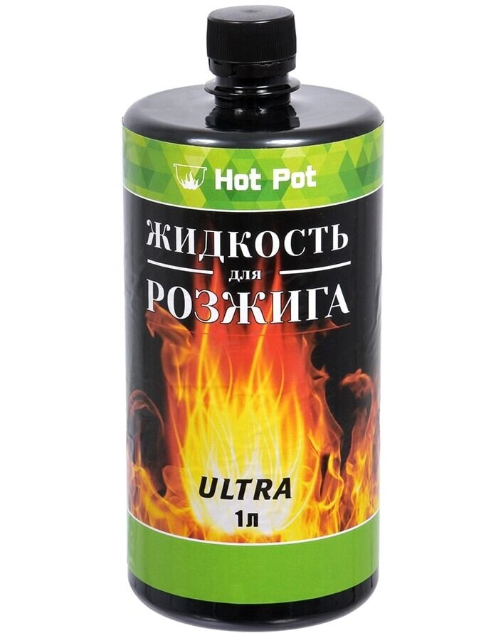 Жидкость для розжига 1 л углеводородная ULTRA HOT POT от компании ИП Фомичев - фото 1